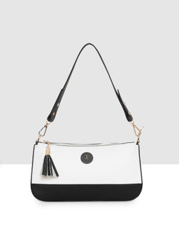 ESBEDA - White Tassel Handbag with Detachable Handle