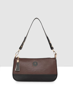 ESBEDA - Brown Tassel Handbag with Detachable Handle