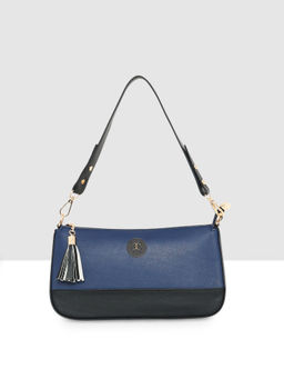 ESBEDA - Blue Tassel Handbag with Detachable Handle