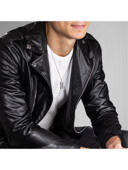 Police - Pretentious II Polished Stainless Steel Gun Cable Necklace For Men