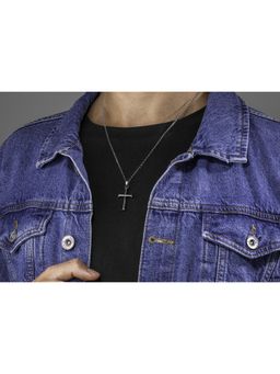 Police - Tacoma II Polished Cross Stainless Steel Necklace For Men