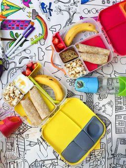 b.box - Lunchbox-Lemon Sherbet Yellow Grey