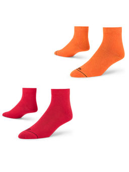 Dynamocks - Solid Men Ankle Length Socks - Free Size - Pack of 2 Pairs