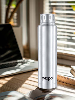 Pexpo - Cameo Silver Stainless Steel Vacuum Insulated Hot & Cold Flask - 500ml