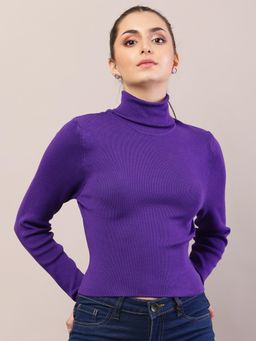 NOBARR - Women's Viscose Purple Sweater