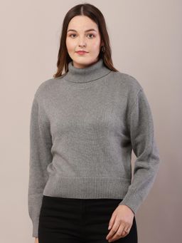 NOBARR - Women's Acrylic Grey Sweater