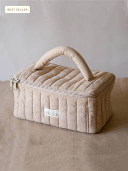 Akiiko - Wheat Crinkle Makeup Vanity Pouch
