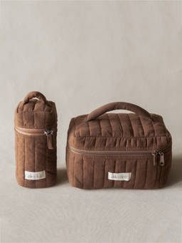 Akiiko - Brown Espresso Makeup Organizers with Brush Pouch