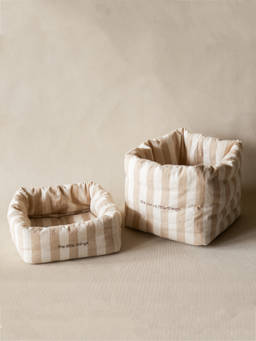 Akiiko - Set of 2 Beige Little Things All Duo Cushioned Storage Bin