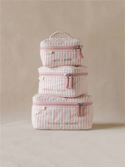Akiiko - Pink Set of 3 Sweet Puff Vanity Pouches