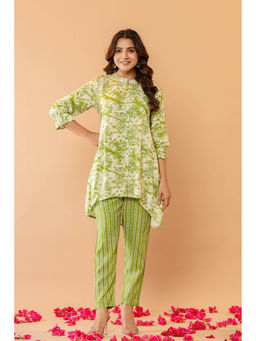 Gahan - Women Green Printed Pure Cotton Tunic with Printed Pant (Set Of 2) (Set of 2)