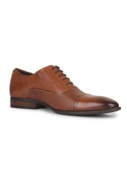 Hush Puppies - Men Lace-Up Formal Tan Oxfords