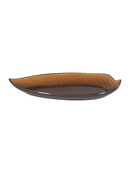 Pure Home + Living - Pear Beige Leaf Platter
