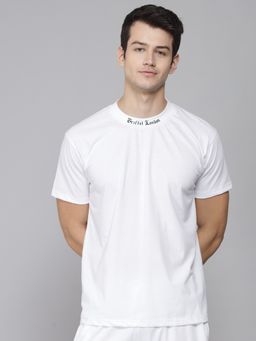 Griffel - White Men Placement Print White Oversized fit T-Shirt