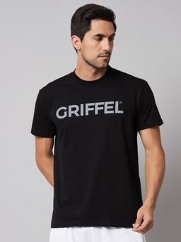 Griffel - Black Men Registered Logo Regular fit Black T-Shirt
