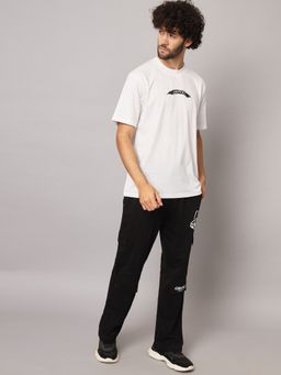 Griffel - White Men EYE Print White Co-Ord (Set of 2)