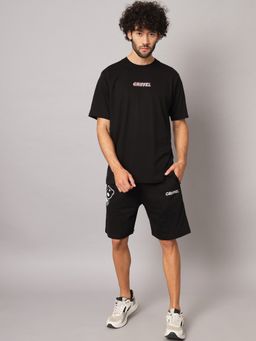 Griffel - Black Men BAD ACID Print Black Co-Ord (Set of 2)