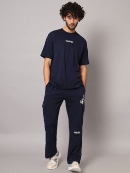 Griffel - Navy Blue Men SUN Print Navy Co-Ord (Set of 2)