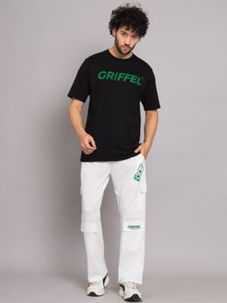 Griffel - Black Men Registered Print Black Co-Ord (Set of 2)