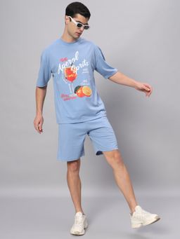 Griffel - Blue Cocktail T-Shirt & Shorts (Set of 2)