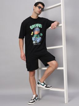 Griffel - Black Anime T-Shirt & Shorts (Set of 2)