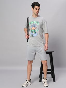 Griffel - Grey Anime T-Shirt & Shorts (Set of 2)