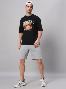 Griffel - Black Upside Down Bear T-Shirt & Shorts (Set of 2)