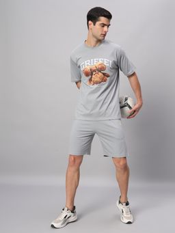 Griffel - Grey Upside Down Bear T-Shirt & Shorts (Set of 2)