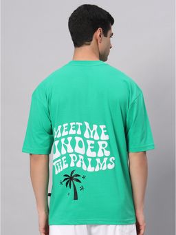 Griffel - Green Palms Drop Shoulder Oversized Parrot T-Shirt