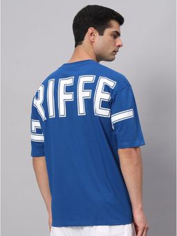 Griffel - Blue Sports Drop Shoulder Oversized Royal T-Shirt