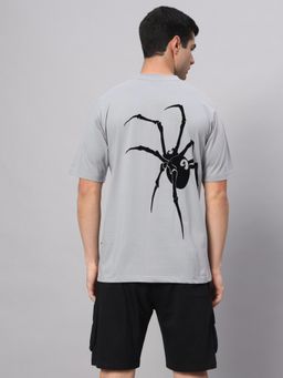 Griffel - Grey Spider Drop Shoulder Oversized Steel Grey T-Shirt