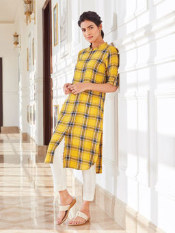 Aurelia - Yellow Solid Dress