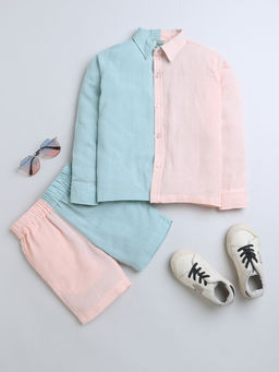ZIP ZAP ZOOP - Pink & Blue Colorblock Co-Ord (Set of 2)