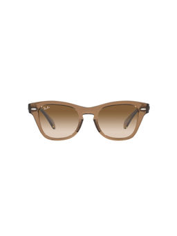 Ray-Ban - Transparent Light Brown Sunglasses (0RB0707S-Square-Light Brown Frame-Brown Lens-52: 53 mm)