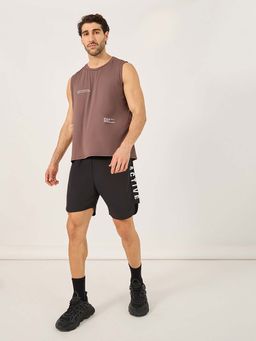 Styli - Black Printed Relaxed Fit Shorts