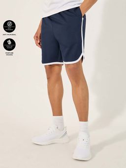 Styli - Navy Blue Solid Relaxed Fit Shorts