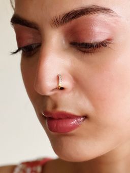 Azai by Nykaa Fashion - Minimal Gold Tone Nathni