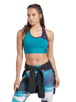 Reebok - Re Bra Green Solid/plain Running Bra