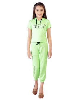 TINY GIRL - Typography Green Top & Joggers (Set of 2)