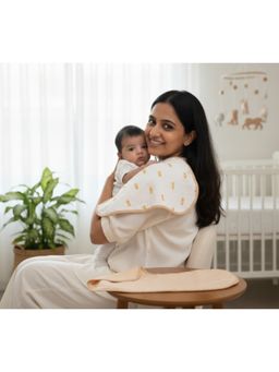 Masilo - Organic Muslin Burp Cloth & Bib (Pack Of 2) - Pineapple Bliss