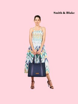 Smith & Blake - Women Casual Tote Bag Zippered with Multiple Pockets (S)