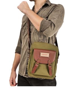 Smith & Blake - Unisex Green Canvas with Leatherette Styling Sky (S)