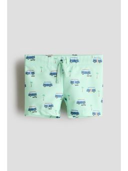 H&M - Boys Green Printed Swimming Trunks