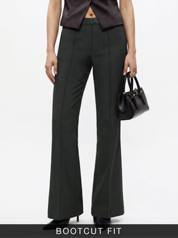 The Souled Store - All-Day Stone Black Trouser