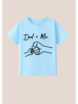 BLUSHES - Cotton Knit The First Best Friend Text Printed T-Shirt Blue