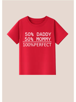 BLUSHES - Cotton Knit Perfect Text Printed T-Shirt Red