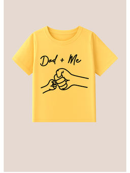 BLUSHES - Cotton Knit The First Best Friend Text Printed T-Shirt Yellow
