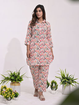 Roohaniyat - Floral Print Co Ord (Set of 2)