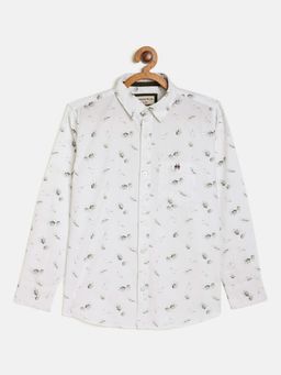 CRIMSOUNE CLUB - Boys White Printed Shirt