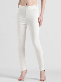 ONLY - White High Rise Skinny Fit Jeggings